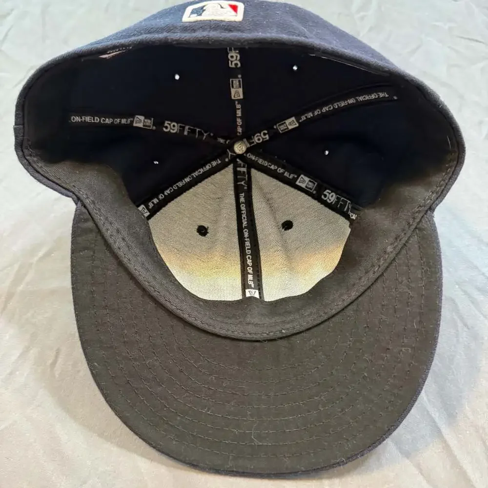 New Era 59FIFTY New York Yankees Hat 7 5/8 Navy MLB On Field Fitted Cap